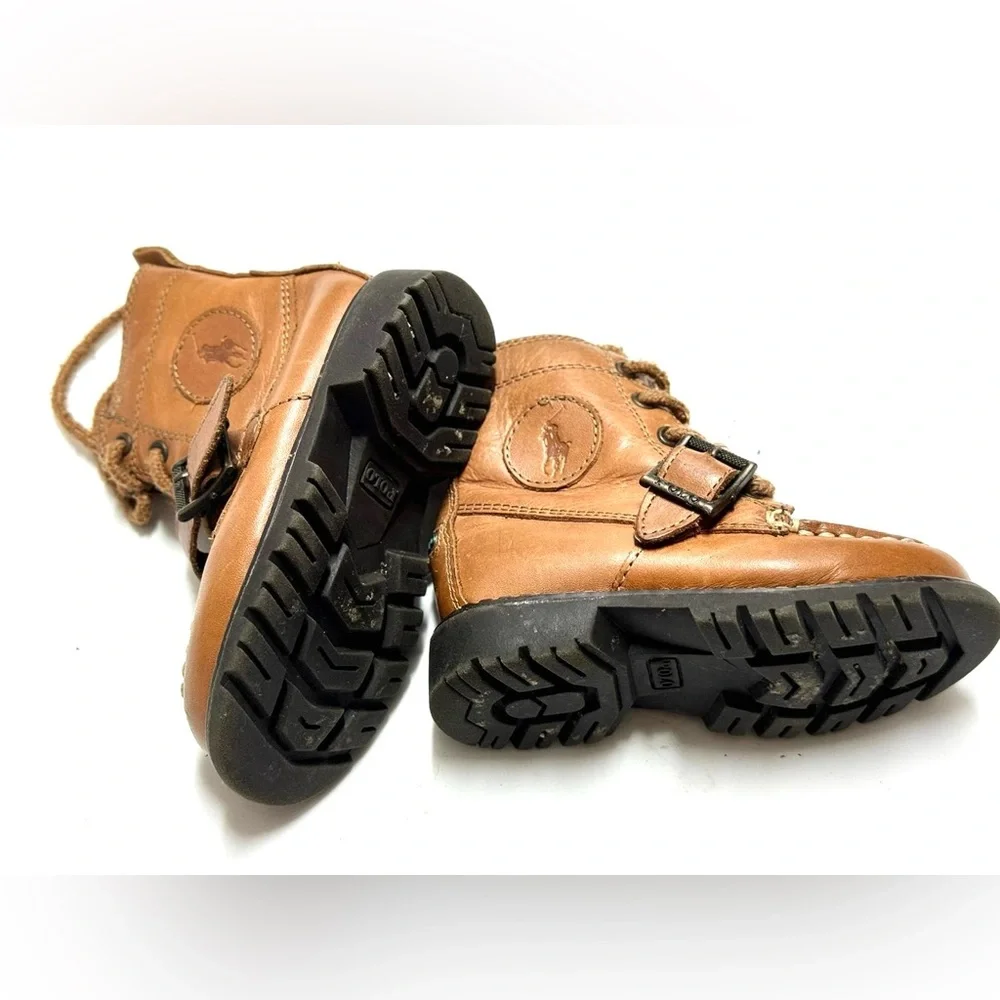 Polo Ralph Lauren Boys'‎ Ranger II Leather Buckled Rugged Boots (Youth)